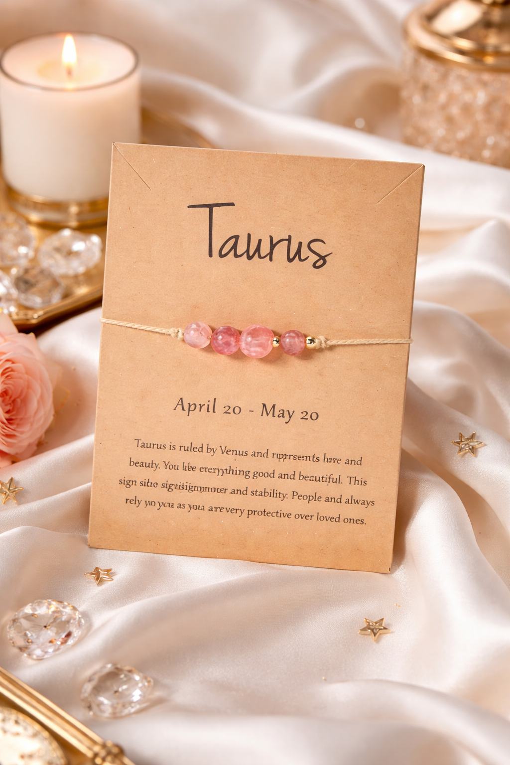 KarmaSatra™ Taurus Zodiac Crystal Bracelet