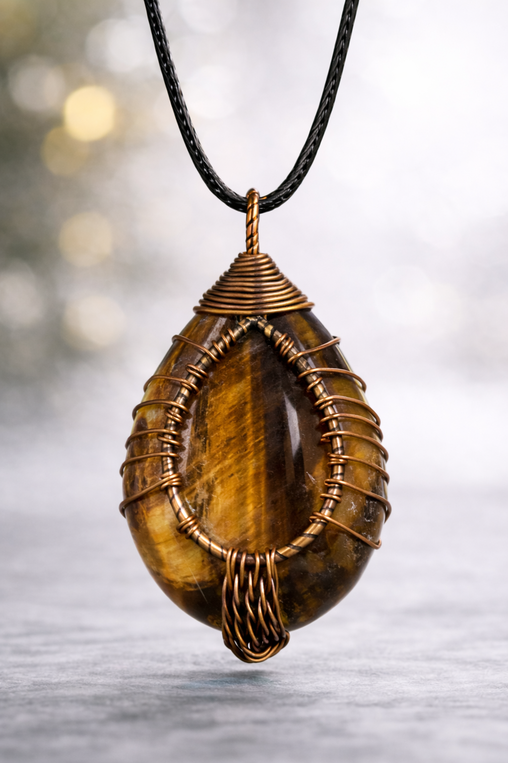 Tiger's Eye Energy Pendant (Copper)
