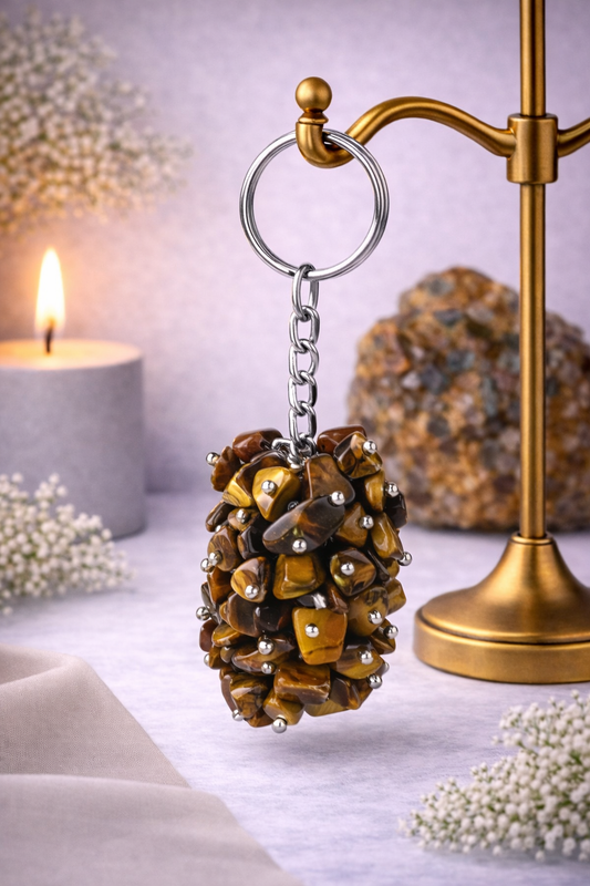 KarmaSatra™ Tiger's Eye Crystal Keychain