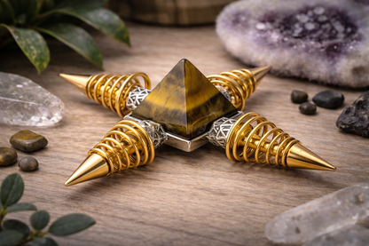 KarmaSatra™ Tiger’s Eye Frequency Amplifier (Gold)