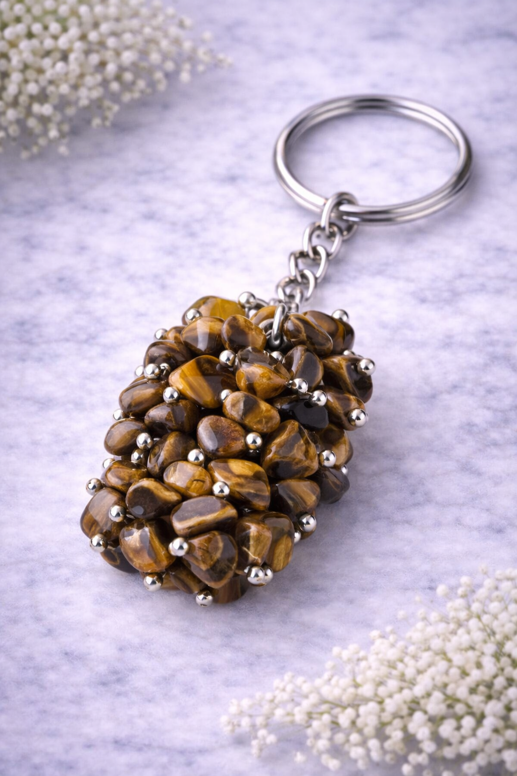 KarmaSatra™ Tiger's Eye Crystal Keychain