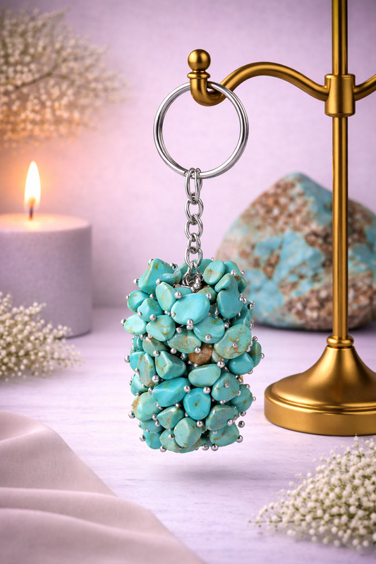 KarmaSatra™ Turquoise Crystal Keychain