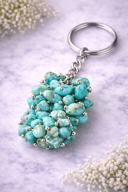 KarmaSatra™ Turquoise Crystal Keychain